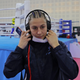 A boxer participating in the Women’s World Boxing Championships during a training session in Delhi.